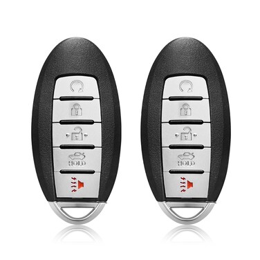 2 Keylessbest Replacement for 2016 2017 2018 Nissan Maxima Altima Infiniti QX60 Q50 Q60 Key Fob Remote Control KR5S180144014 5 Buttons 433MHz Black