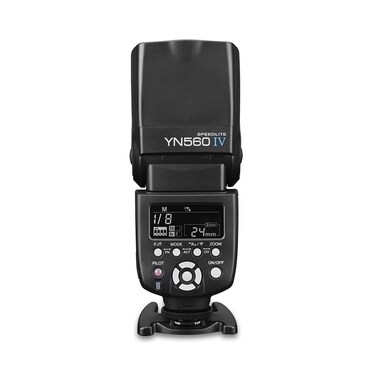 YONGNUO YN560IV YN560 IV YN-560 IV Wireless Flash Speedlite, GN58 Manaul Multi Master + Slave Flash, Built-in Trigger System, Negative LCD Screen