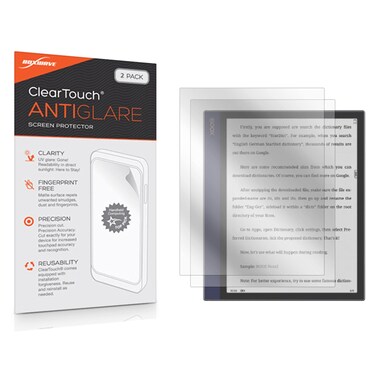 BoxWave Screen Protector Compatible with Onyx Boox Note Air - ClearTouch Anti-Glare (2-Pack), Anti-Fingerprint Matte Film Skin