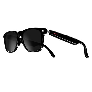 E13 Bluetooth Audio Smart Glasses for Men Women, Smart Sunglasses with Speakers and Mics Open Ear Music Hands-Free Calling, Easy Automatic Pairing, Remote Photo Taking,Voice Assistant (Black)