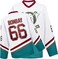 Mighty Ducks Movie Ice Hockey Jersey 66# Gordon Bombay Stitched Letters and Numbers