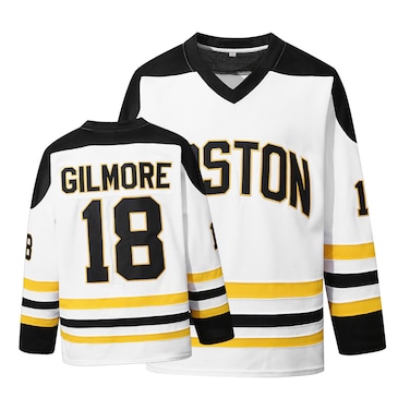 Boston Happy Gilmore #18 Adam Sandler 1996 Movie Ice Hockey Jersey Stitched Letters and Numbers S-XXXL