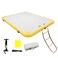 GONFLABLE Inflatable Lake Float for Adults, 12ft Air Floating Dock Platform-Raft for Pool &amp; Beach (Yellow, 6x12 FT)