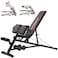 OPPSDECOR 900LBS Adjustable Weight Bench, Multifunctional Workout Bench Roman Chair, Hyperextension Back Extension Bench, Preacher Curl Bench w/Resistance Bands