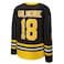 Comtop #18 Happy Gilmore Hockey Jersey for Men,Boston Adam Sandler 1996 Movie Ice Hockey Jersey Black XL