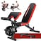 OPPSDECOR 660LBS Adjustable Weight Bench, Multifunctional Workout Bench, Preacher Curl Leg Curl Bench, Flat Incline Decline Bench Press Set for Full Body Workout