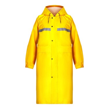 Coralrain Long Hooded Raincoat Safety Waterproof Emergency Rain Jacket Poncho for Men Women Adults