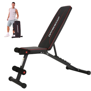 OPPSDECOR 8 Positions Adjustable Weight Bench for Home Gym, 660LBS Stable Incline Decline Bench Press for Full Body Workout, Muti-functional Workout Bench for Exercise &amp; Fitness with Fast Folding
