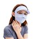 Women Anti UV Face Cover UPF 50+ Wide Brim Full Face Mask Breathable Sunscreen Sports Face Cover SLN4M237T Blue