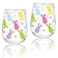 Whaline 2Pcs Easter Stemless Wine Glasses 17oz Colorful Bunny Flower Drinking Glasses Easter Rabbit Tumbler Cups for Easter Spring Party Supplies Gifts