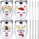 Sliner 4 Pcs Christmas Stainless Steel Wine Tumbler 12 oz Christmas Reindeer Funny Wine Tumbler Set Insulated Wine Glasses with Lid Straw and Brush Xmas Gifts Holiday Tumbler for Christmas Party