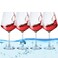 LUXULISH Floating Wine Glasses for The Pool, 22Oz Unbreakable Acrylic Wine Glasses Set of 4, Shatterproof Plastic Wine Glasses for Poolside, Hot Tubs, Beach or Daily Indoor Use