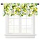 Yongqian 18x54inch Lemon Fruit Window Treatment Valance Watercolor Print Green Leaves Yellow Lemon Window Valance with Rod Pocket Kitchen Dining Room Decoration