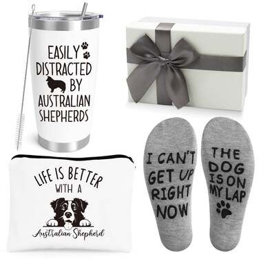 Australian Shepherd Gifts for Women,Unique Birthday Gifts for Best Friend Sister,Animal Lovers Gifts with 20 OZ Wine Tumble,Dog Mom Gifts Who Loves Australian Shepherd,Dog Lover Funny Gag Gifts