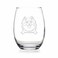 HTDesigns Pomeranian Peeking Paws Stemless Wine Glass - Pomeranian Gift - Dog Gift - Pet Gift - Dog Mom Gift - Pomeranian Wine Glass