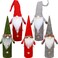 5 Pieces Xmas Gnomes Bottle Cover Christmas Wine Cover Santa Claus Bottle Bags Swedish Gnomes Bottle Topper for Home Christmas Decorations, Green Grey and Red
