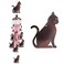 Garden Cat Wind Chimes Outdoor Indoor Decor - with 4 Tubes 6 Bells 7 Cats Wind Chime, Mobile Romantic Cat Wind Catcher, Cats Windchimes for Home, Mom Gifts, Balcony, Tree, Festival, Garden Decoration