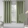 KEQIAOSUOCAI Completely 100% Blackout Linen Textured Grommet Curtains,Sage Green W 52 x L45 Inches Long 2 Panels