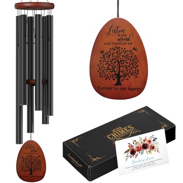 Tree of Life Memorial Wind Chimes for Loss of Loved One, Wind Chimes in Memory of a Loved One, Wind Chimes for Outside, Memorial Gifts &amp; Sympathy Gifts for Bereavement,Condolence,Funeral