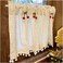 OLizee&Acirc;&reg; Embroidery Daisy Valance Curtain with Tassels Farmhouse Cherry Window Valance White Blackout Window Curtain Window Valance Sheer for Bathroom Kitchen Cafe Decor