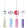 Toddmomy Glass Wind Chimes, 4Pcs Hanging Wind Bell Japanese Glass Wind Chimes Clear Hanging Wind Bells for Home Wedding Hanging Decor