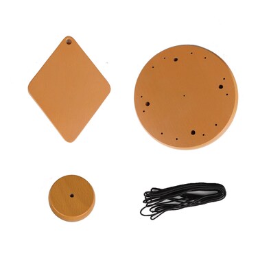 Wind Chime Making Parts - Clapper, Top, Wind Catcher, Nylon Cord Set, Mahogany Material, Perfect for DIY Windchime, Handmade Wind Chime Replacement Kit