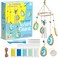 EDUMAN Make Your Own Clay Geodes Wind Chime for Home Garden Decoration, Arts and Crafts for Kids Ages 8-12, Wind Chime Craft Kit for Kids Learning &amp; Educational Project Birthday Gifts for Boys &amp; Girls