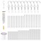 Swpeet 61Pcs Wind Chime Tubes Parts and 100 Yard Wind Chime Wire with Swivel Hooks Clips Making Kit, Wind Chime Supply Wind Chime Part Wind Chime Kit for Crafts DIY Hanging Wind Chimes Ornament