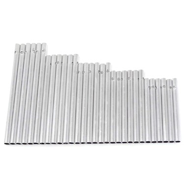 Honbay 30PCS Silver Wind Chime Tubes Empty Aluminum Tubes Wind Chime kit Parts Supplies for Home Garden Outdoor Hanging Decorations (70/80/90/100/115mm)