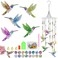 UXORSN Diamond Art Paintings Wind Chime Kits,DIY Crystal Hanging Ornament Hummingbird Diamond Art Paintings Suncatcher Decoration Wind Chime for Garden Home Decor Birthday Holiday Gifts