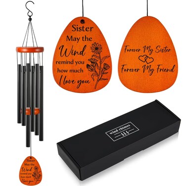 Sisters Gifts from Sister - Sister Birthday Gifts from Sister, Wind Chime for Sister, Best Sister Gift Ideas for Brithday, Thank You Gifts,Patio,Graden Decoration