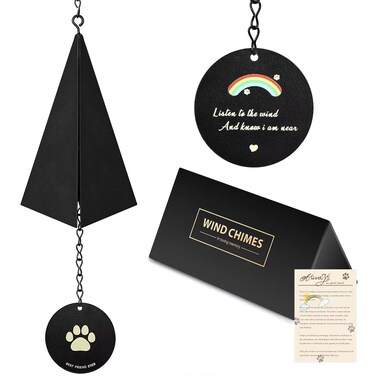 Pet Memorial Wind Bell Chimes,Loss of Dog Sympathy Gift in Memory of Dog,Unique Pet Loss Gifts,Pet Memorial Gifts for Loss of Dog,16