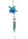 Comfy Hour Ocean Voyage Collection Metal Art 35" Sea Turtle Marine Wild Animal Windchime, Hanging Windbell, Blue