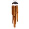 Handmade Wind Chimes with Large Bamboo Bell Tubes, Half Coconut Wood Top, Wooden Deep Tone 35 inch