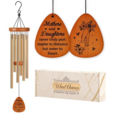 musaecoin Gifts for Mom Wind Chime, Mom Birthday Gifts, Meaningful Mom Gifts from Daughter, Unique Mother Daughter Gift Idea for Christmas Thanksgiving Garden Patio Decor