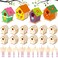 Wonderjune 30 Pcs Crafts DIY Bird House Wind Chime Kit Unfinished Wood Birdhouse Kits 12 Wooden Birdhouses &amp; 18 Wind Chimes Build and Paint Birdhouses Bulk Crafts Set