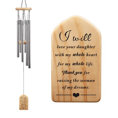 Mother of The Bride Wedding Wind Chime - Thank You for Raising The Woman of my Dreams, Mother of Bride Wedding Gift from Groom, Son in Law, Parents of Bride Thank You Gift, MIL Gift Ideas
