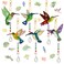Tradder 6 Pcs Diamond Art Kits 5d Rhinestone Painting Wind Chimes Art Sun Catchers Double Sided Hummingbird Birds Art Kits with Crystal Pendant for Adults Home Window Decor Garden