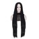 MORTICIA Womens 40" Long Straight Middle Parting Holiday Party Costume Cosplay and Daily Wig