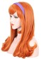 karlery Adult Women Long Curly Orange Bangs Daphne Wig Halloween Cosplay Costume Party Wig (Free Purple Headband and Wig Cap)