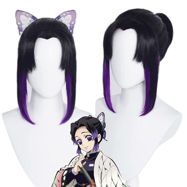 Jodiss Anime Shinobu Wig for women, Halloween Shinobu Costume Party Shinobu Cosplay Wig