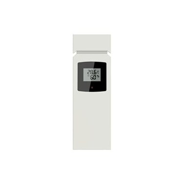 Geevon TX16 Remote Outdoor Sensor with LCD Display for Wireless Weather Station, Indoor Outdoor Thermometer Replacement (White)