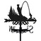 BEUNITONE Fishing Weathervane 26&acirc;&euro; Height Black Metal Fisherman Wind Vane Animal Ornament Garden Stake Weather Vane Fishing Design Windmill Wind Cups &amp; Brackets for Farmhouse Outdoor Yard Decoration