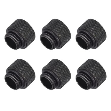 MECCANIXITY Male to Female Extender Fitting G1/4 x 15mm for Water Cooling System Black 6pcs