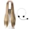 WILLBOND Halloween Rock Star Singer Costume Accessories, Include Fake Singer Microphone Toy Microphone Headset Costume with Long Blonde Wig Straight Synthetic Wig for Masquerade Cosplay Rock Concerts