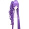 mzcurse Purple Cosplay Long Party Hair Wig +2 Clip Ponytails
