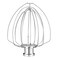 K45WW Wire Whip Dishwasher Safe Stainless Steel Whisk Attachment fit KitchenAid Stand Mixer (4.5 and 5 QT Tilt Head)