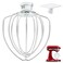 K45WW 6-Wire Whip Attachment fits Kitchenaid Tilt -Head Stand Mixer, Stainless Steel Flour Cake Balloon Whisk, Egg Heavy Cream Beater, Whisk Attachment Replacement, to Whip Egg Whites, Cakes
