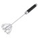 Haosie Push Whisk, 9.45 &Atilde;&mdash; 2.17in Semi Automatic Egg Whisk, Rotatable Push Whisk Egg Beater, Stainless Steel Push Down Whisk, for Blending, Whisking, Beating &amp; Stirring