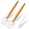Aqdocvf 2-Pack Danish Dough Whisk, 13-Inch Bread Whisk, Dutch Whisk with Stainless Steel Ring, Dutch Bread Whisk for Sourdough, Pizza, Pastry, and Cookies, Essential Kitchen Cooking Safe Mixing Tool